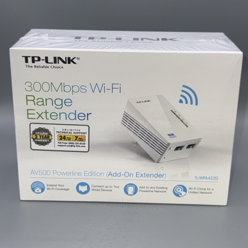 TP-Link AV500 Wi-Fi Powerline Add On Extender 300 Mbps Wi-Fi New Sealed
